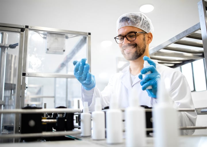 Man working in a science lab